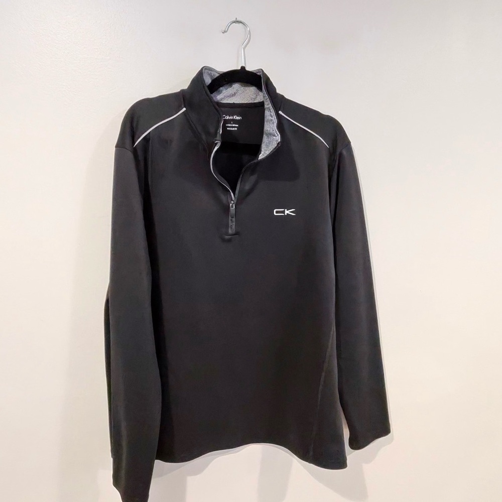 Calvin Klein Black Zip Up Sweater